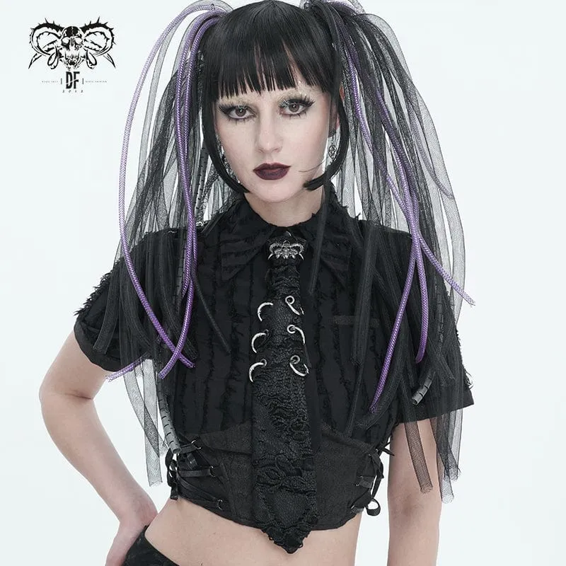 Kvinnors Punk Skull Ripped Tie