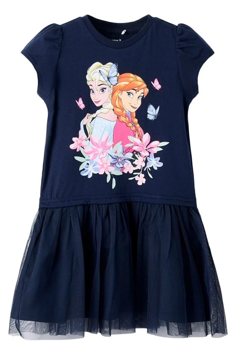 Name It - Nmfmemma Frozen Ss Tulle Dress Wdi - 4998579 Navy Blazer