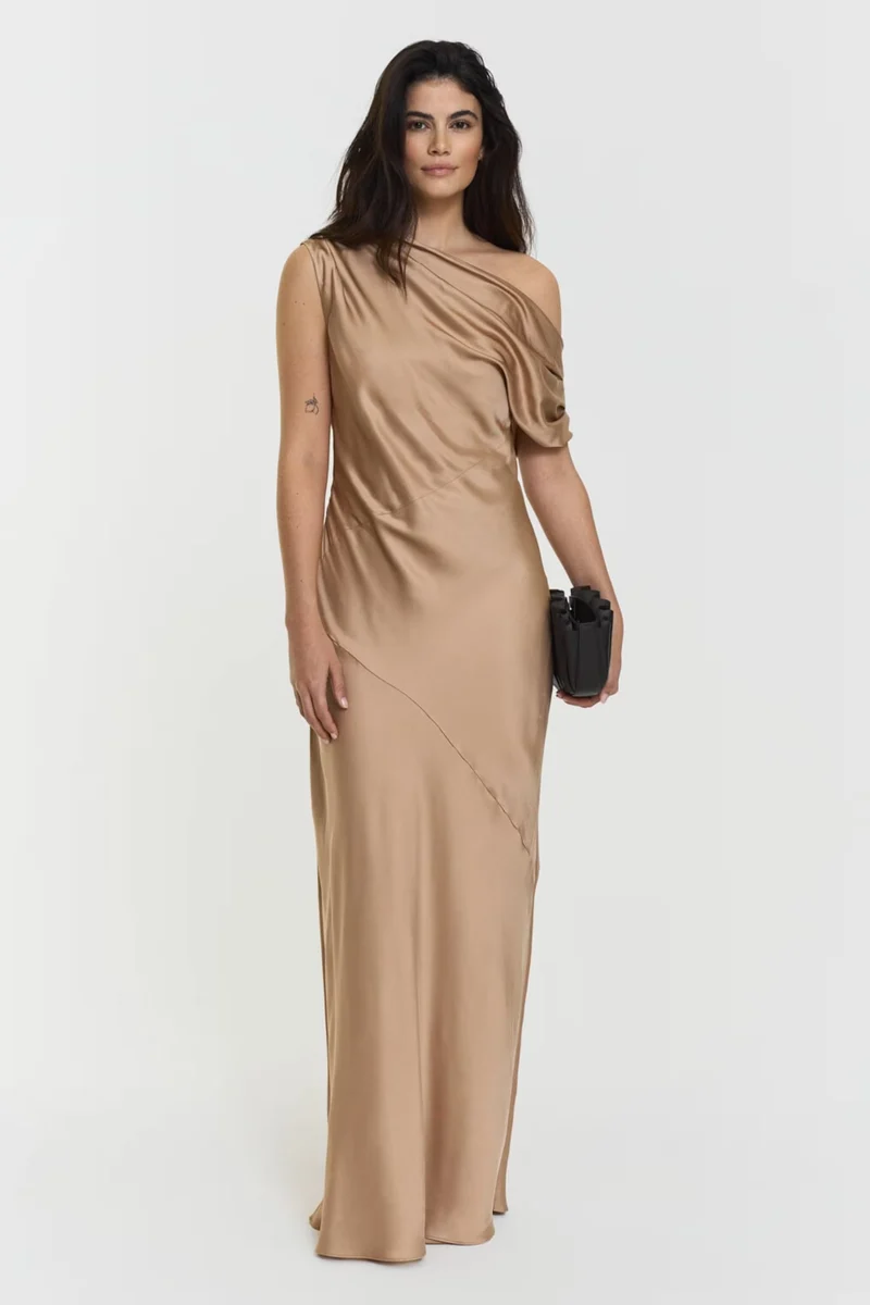 Twist & Tango - Ttvanessa Satin Dress - Golden Beige