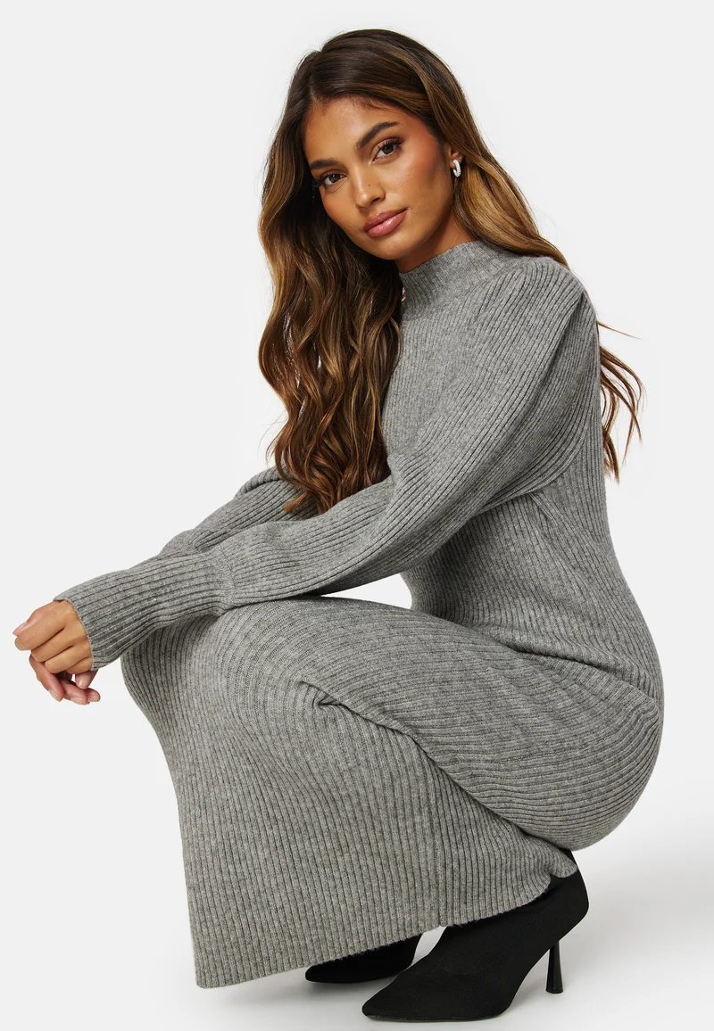 Katia Puff Long Slit Dress