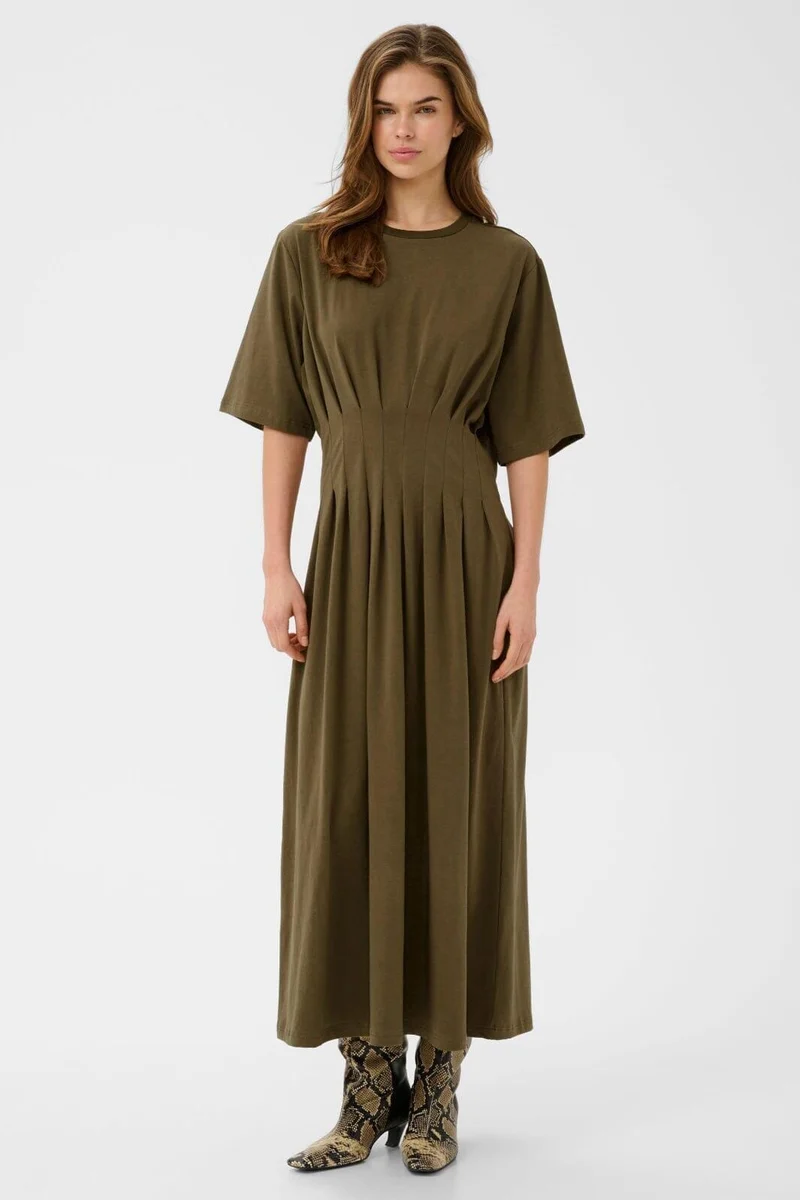 Gestuz - Gzinez Long Dress 10911383 - 190622 - Military Olive