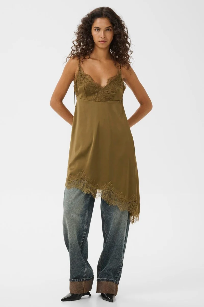 Gestuz - Gzlalou Dress 10911314 - 190622 - Military Olive