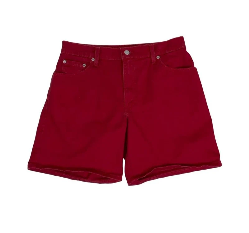 VTG 90s y2k LEVI'S RED LOW-RISE SUMMER HOLIDAY BEACH MOM DENIM SHORTS S 10