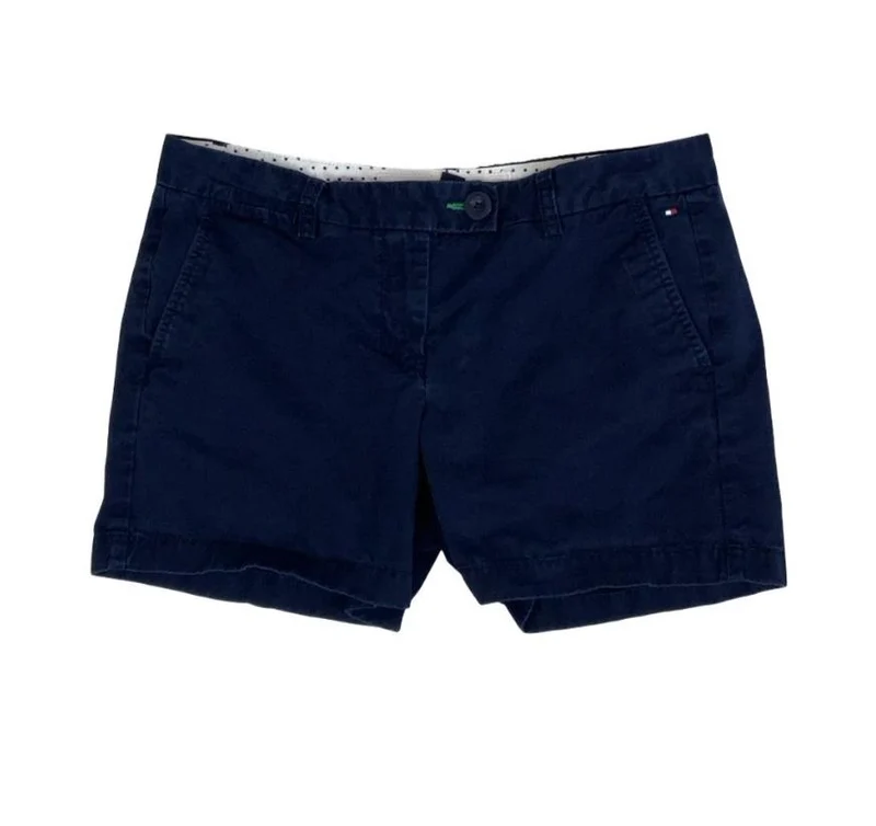 VTG 90s 'TOMMY HILFIGER' NAVY BLUE SUMMER BEACH HOT PANTS SHORT SHORTS S 10