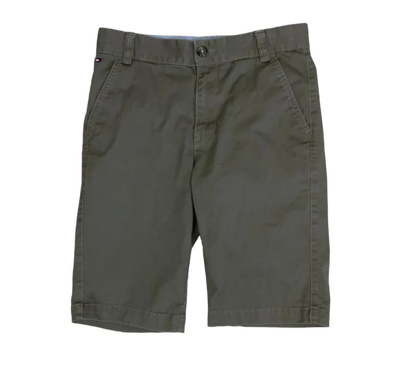 VTG 90s 'TOMMY HILFIGER' KHAKI GREEN MIDI CHINO SUMMER HIKING BEACH SHORTS S 8