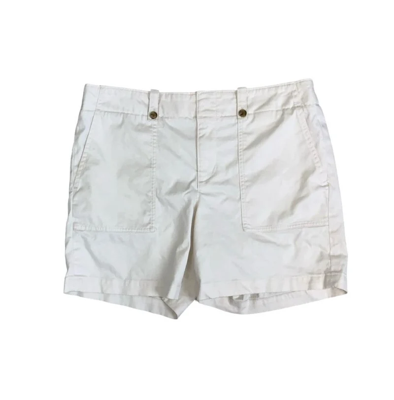 VTG 90s y2k ' TOMMY HILFIGER' WHITE LOW-RISE SUMMER CARGO BEACH SHORTS M 12 14