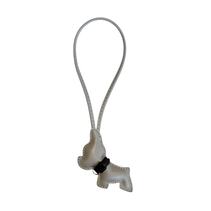 Big Puppy Bag Charm - Warm Taupe W/Chocolate Brown
