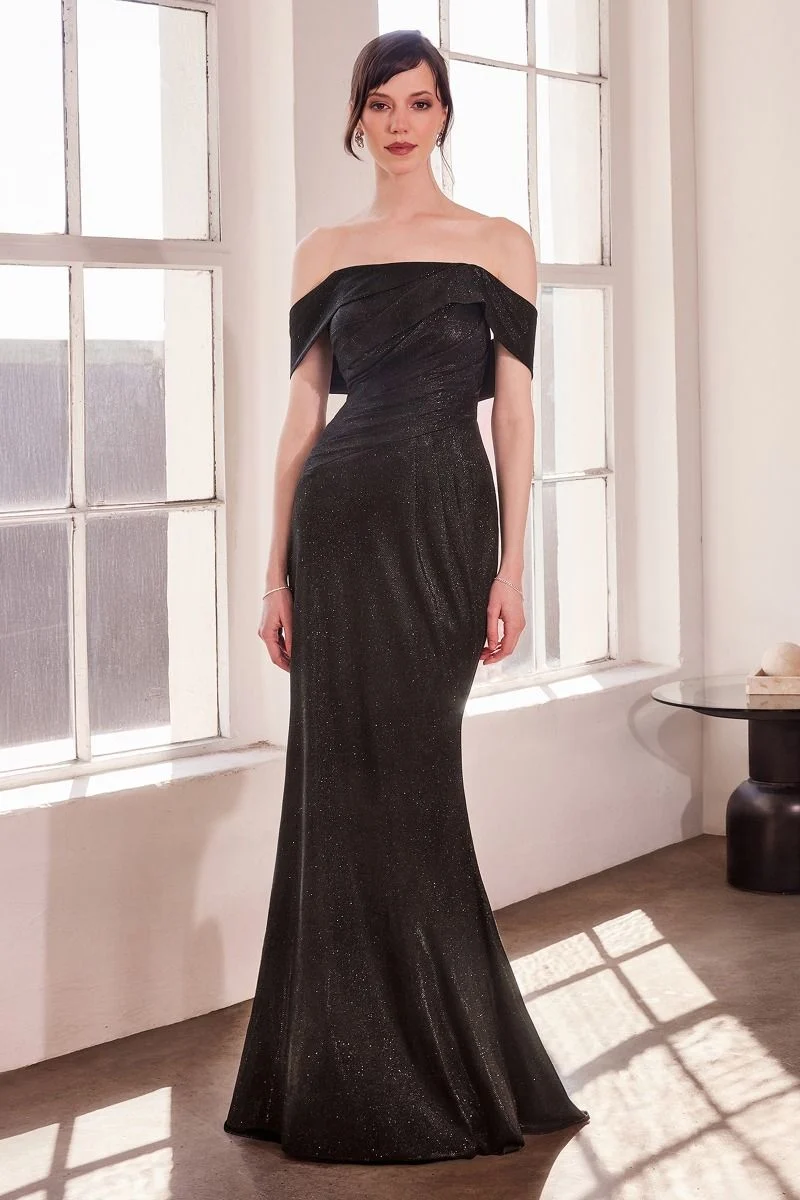 Glittrig Off Shoulder-klänning från Amoris T603 - Kvällsklänning för kvinnor - Speciella tillfällen