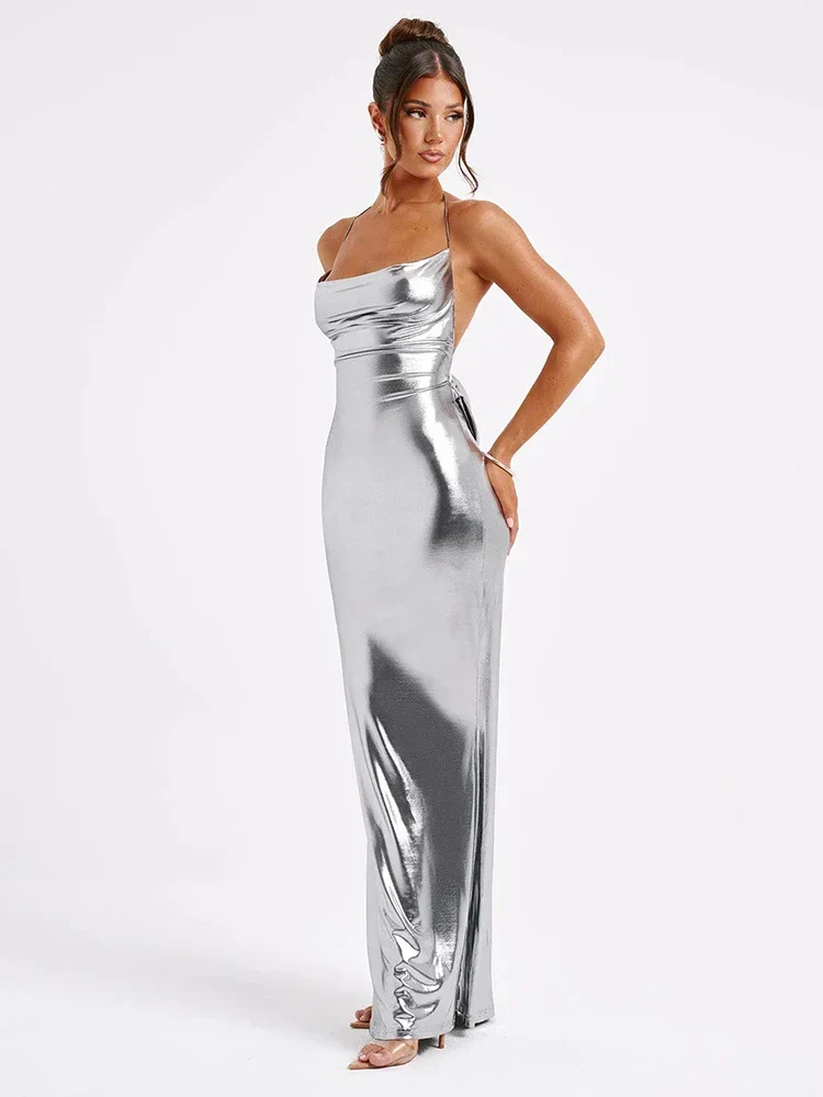 Hayden™ | Maxiklänning i metallic