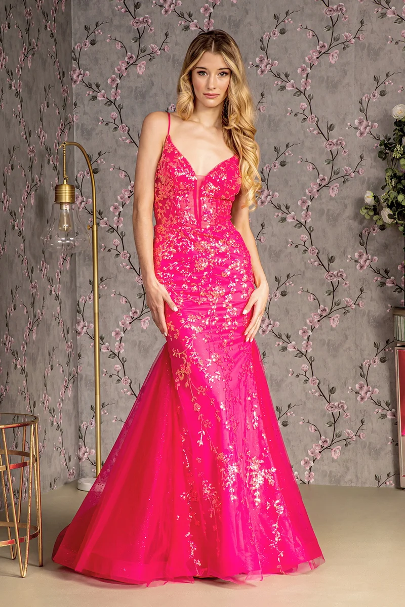 Glitter Sweetheart Neckline Trumpet Women Formell Klänning från GLS by Gloria - GL3220 - Special Occasion/Curves