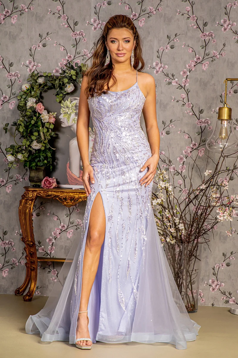 Broderi Scoop Neckline Trumpet Kvinnor högtidlig klänning från GLS by Gloria - GL3382 - Speciella tillfällen/kurvor