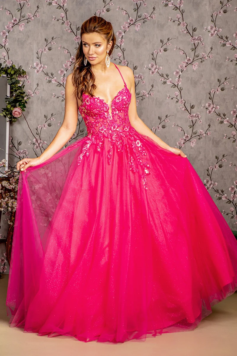 Embroidery Illusion Sweetheart A-Line Formell Klänning för kvinnor från GLS by Gloria - GL3229 - Speciella tillfällen/kurvor
