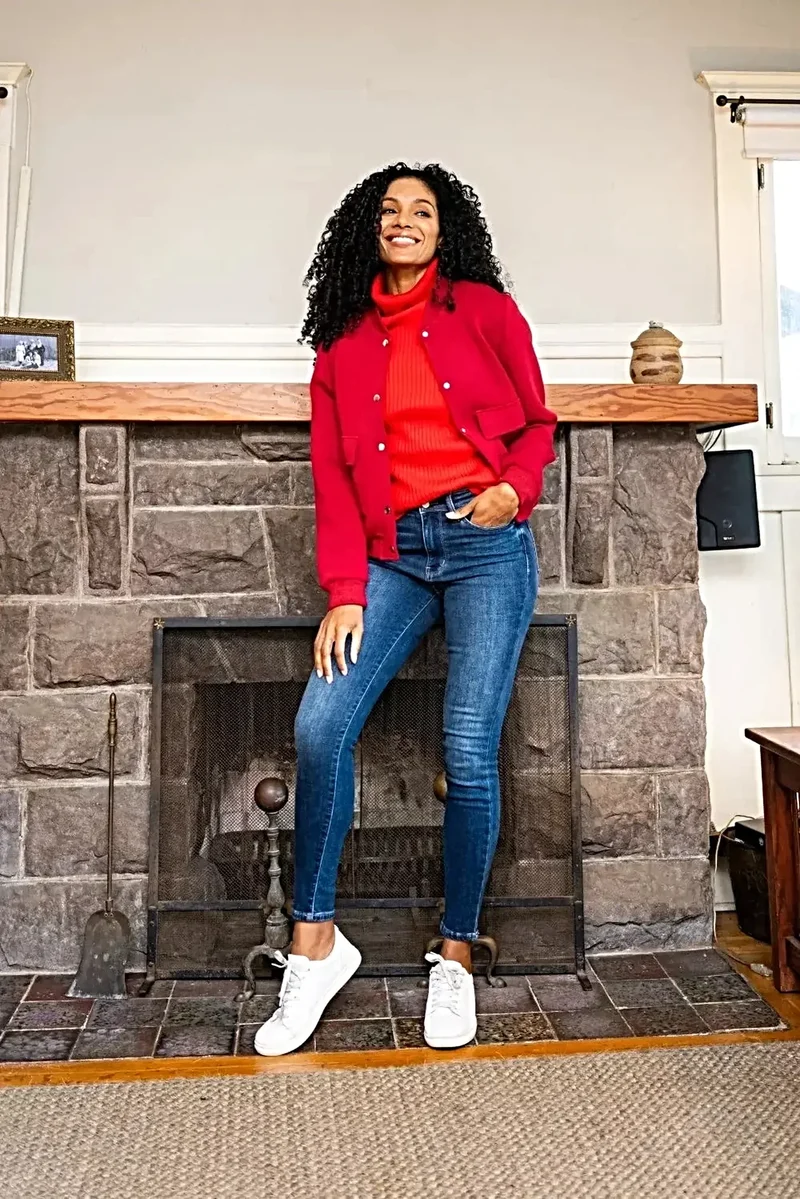 Judy Blue Plus Size Skinny Jeans - Mysigt tvättat termotyg, smickrande passform, trendig stil