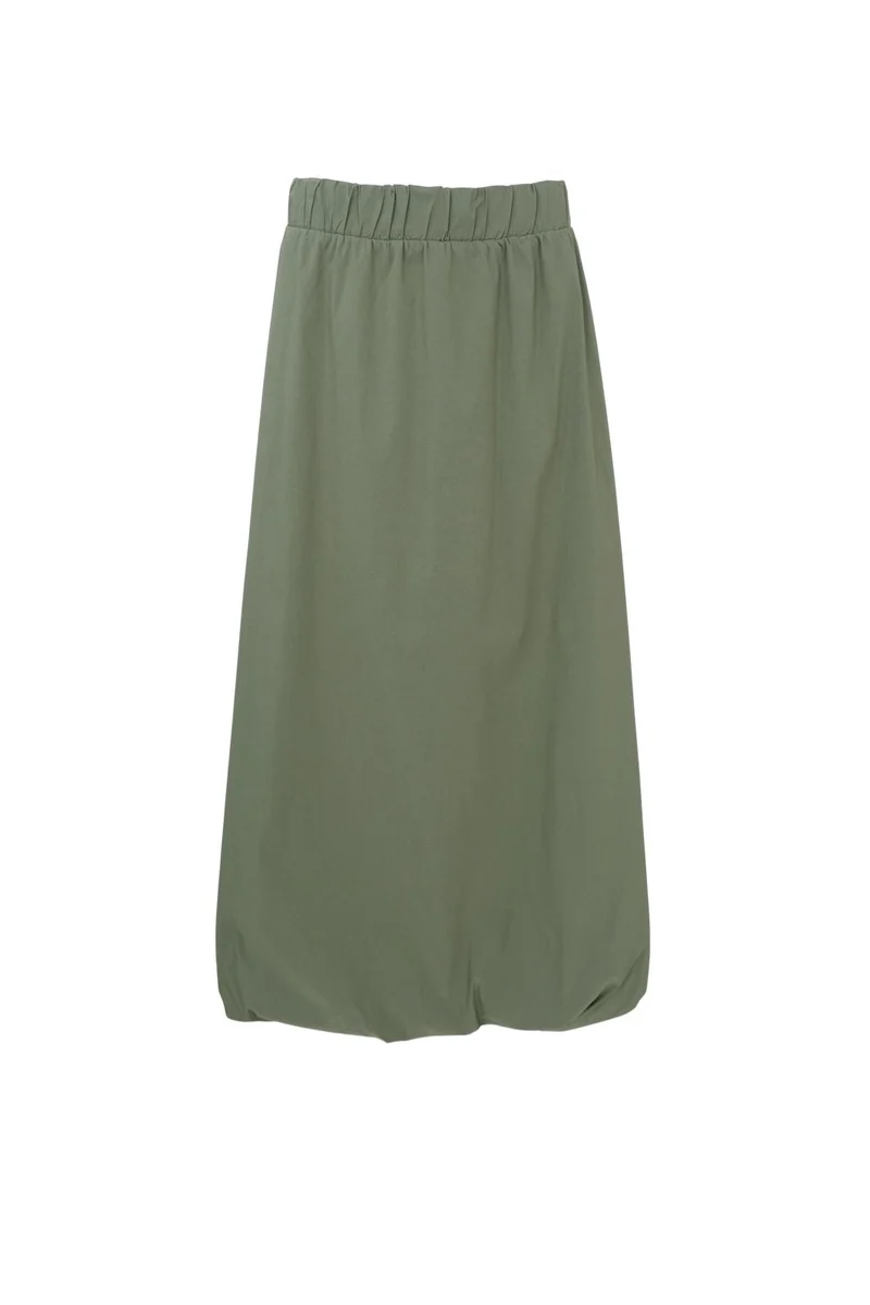 Black Colour - Bcdavina Balloon Skirt 41290 - Army