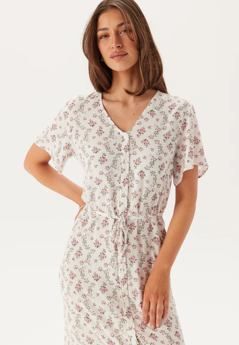 Pcnya Ss V-neck Midi Dress