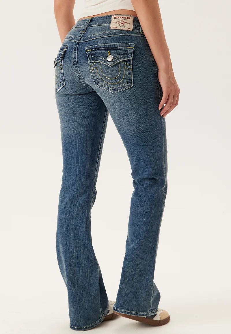 Becca Mid Rise Boot Cut Flap