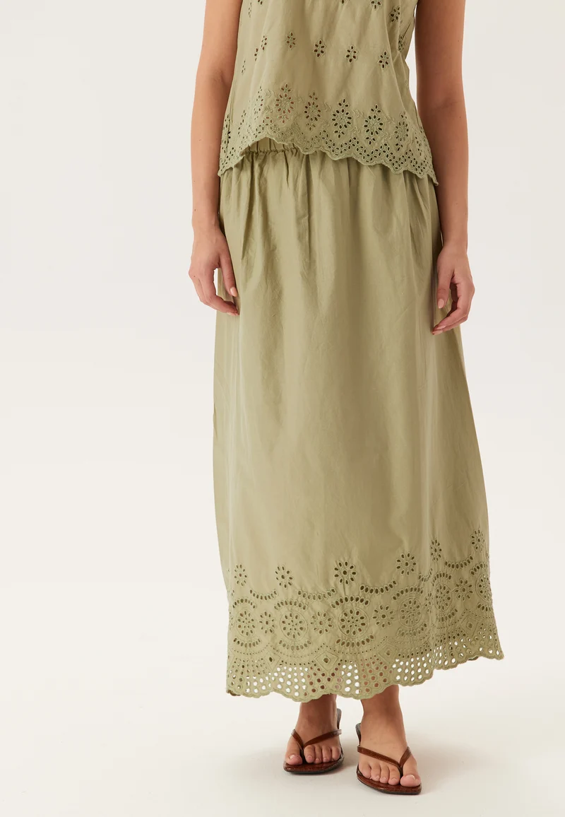 Onllou Life Emb Long Skirt