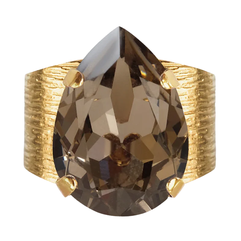 Classic Drop Ring Gold - Greige