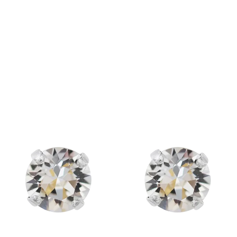 Classic Stud Earrings Rhodium - Crystal Rhodium