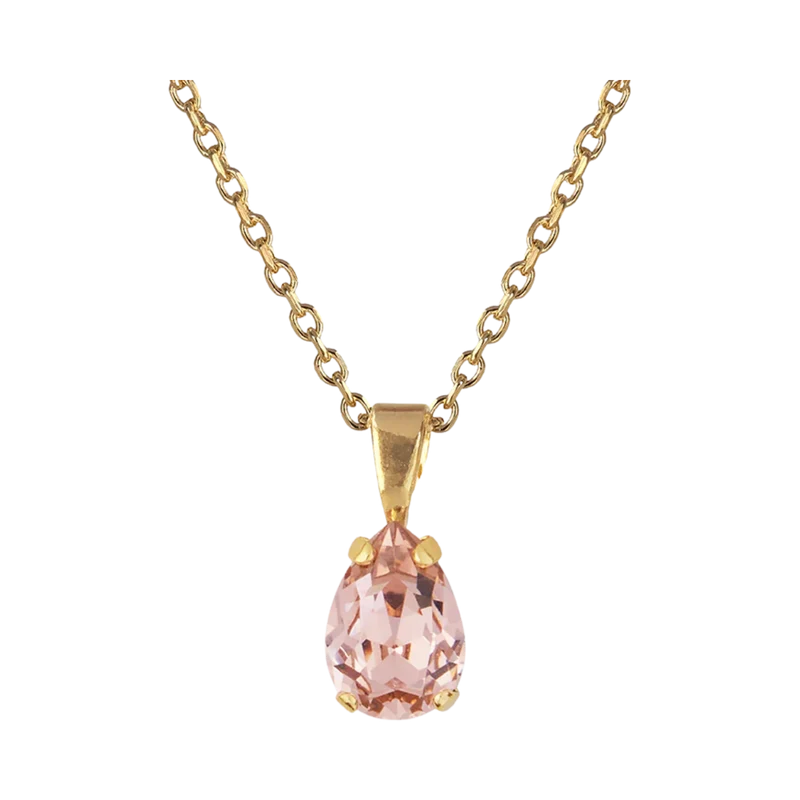Petite Drop Necklace Gold - VINTAGE ROSE