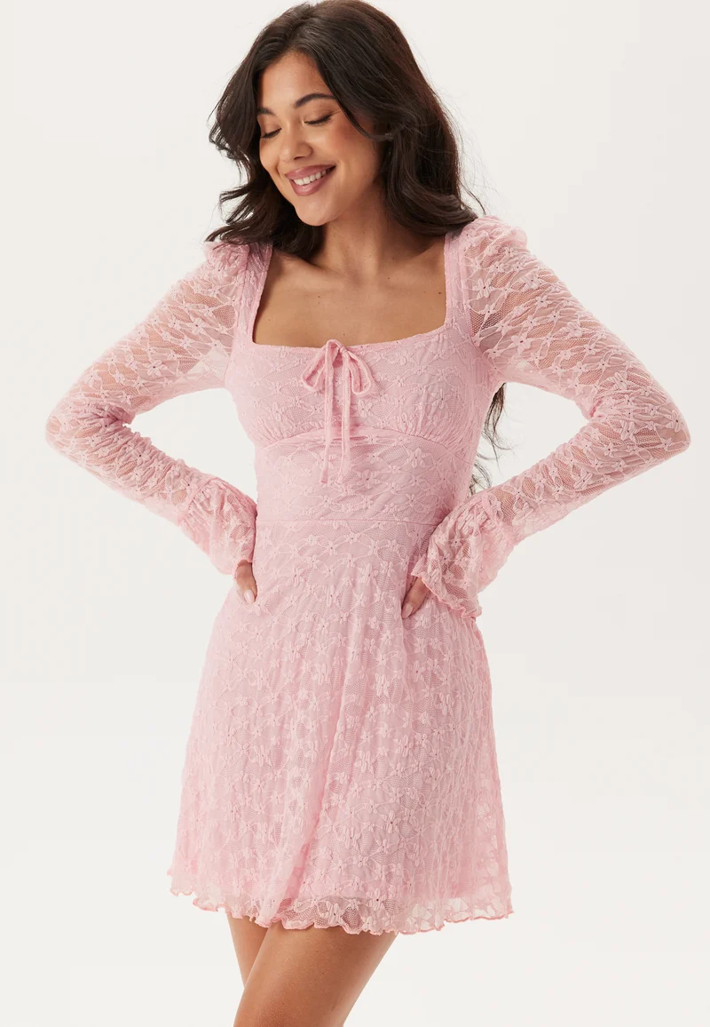 Square Neck Lace Dress