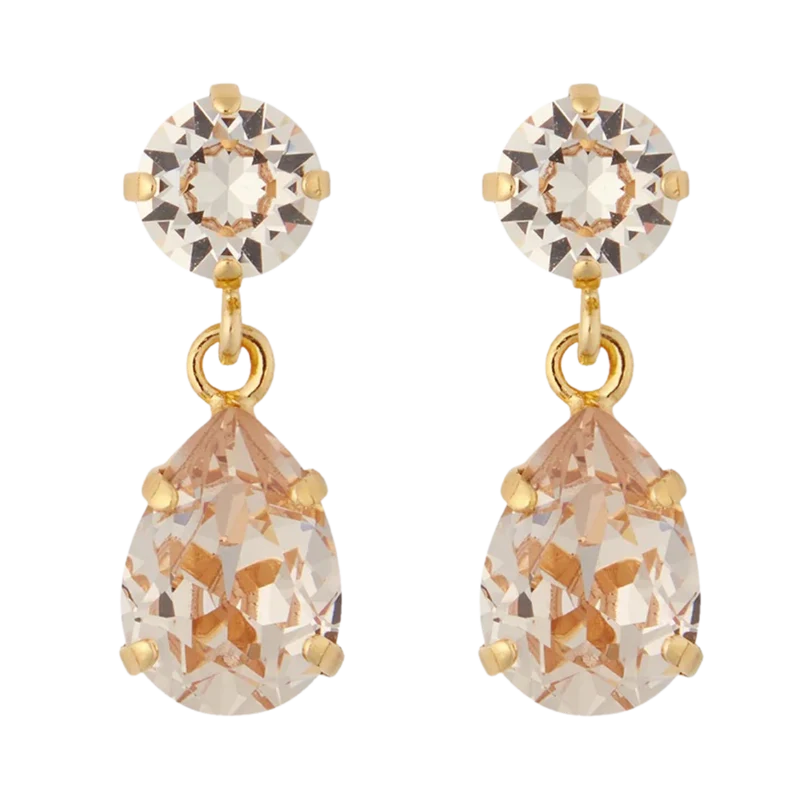 Mini Drop Earrings Gold - Silk