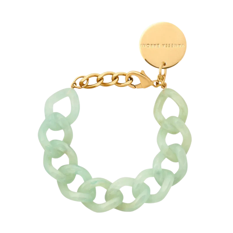 Mini Flat Chain Bracelet - Jade