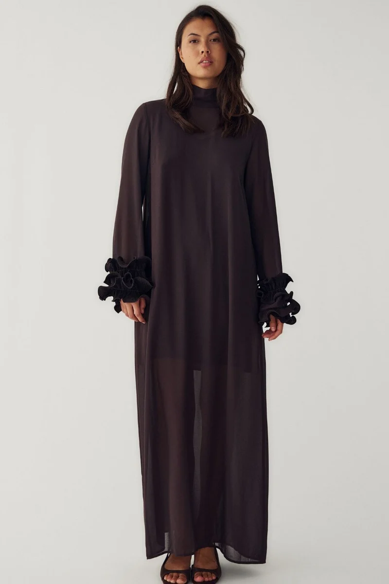 Noella - N-Latania Long Dress 14510005 - 674 - Chocolate