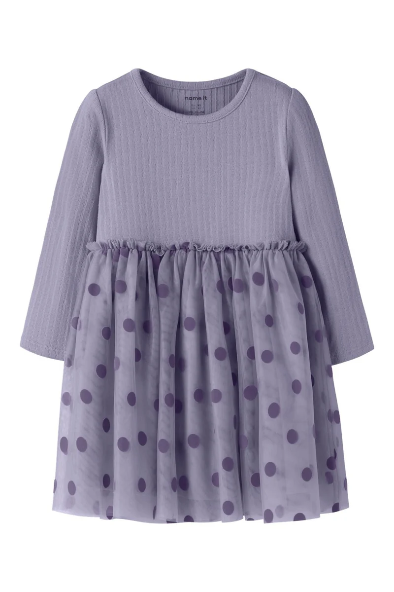 Name It - Nmfnagina Ls Tulle Dress - 5075783 Heirloom Lilac