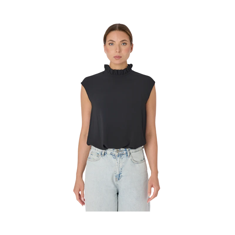 Emily frill top - Black
