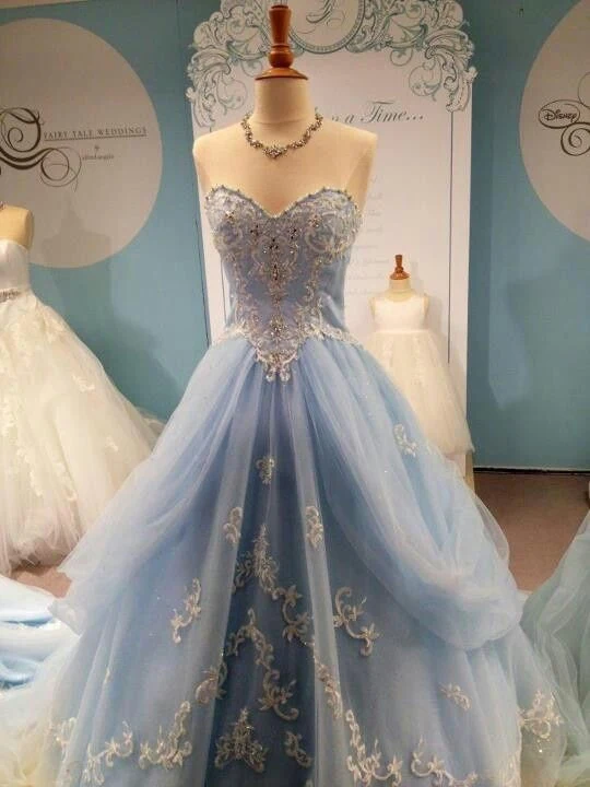 Quinceanera Klänningar Ljusblå Balklänning Disney Balklänning