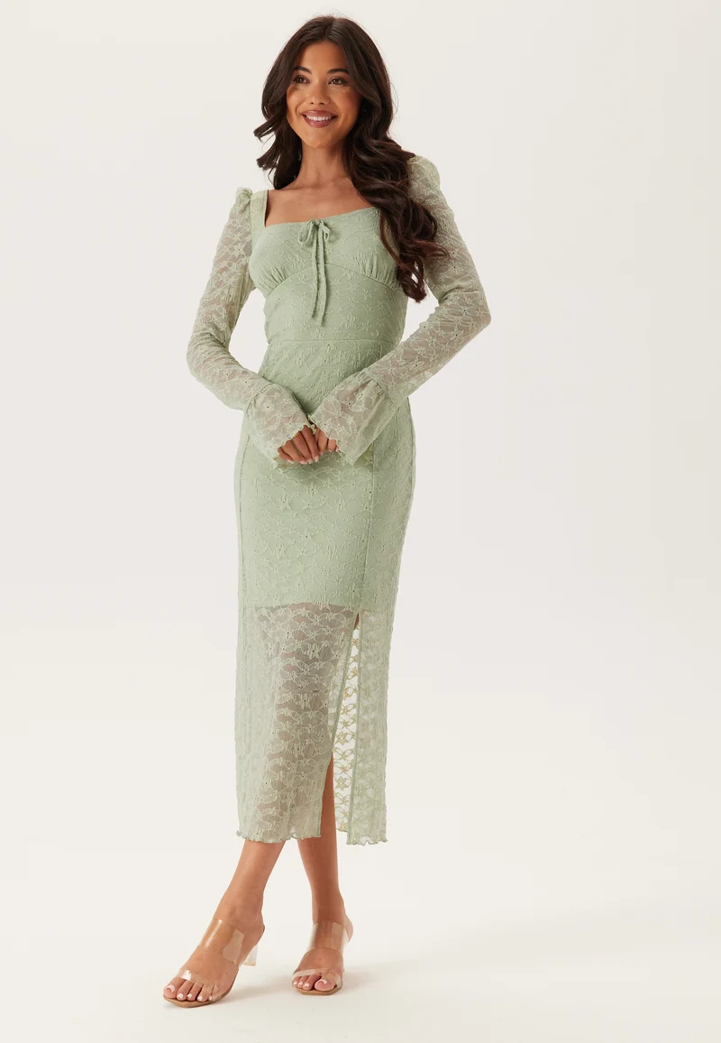 Square Neck Lace Dress