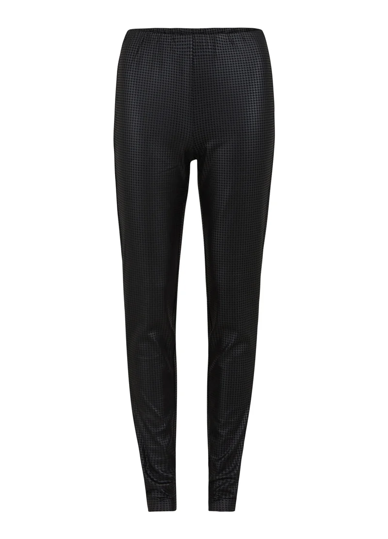 SCUBA LEGGINGS - MYNTE PASSFORM - Black houndtooth print