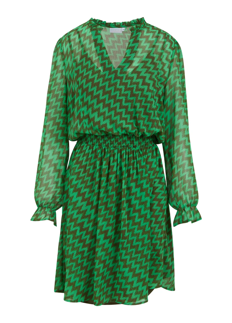 KLÄNNING MED ZIG ZAG IKAT TRYCK - Zig zag print