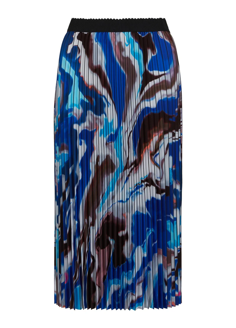PLISSERAD KJOL MED TRYCK - Flow print