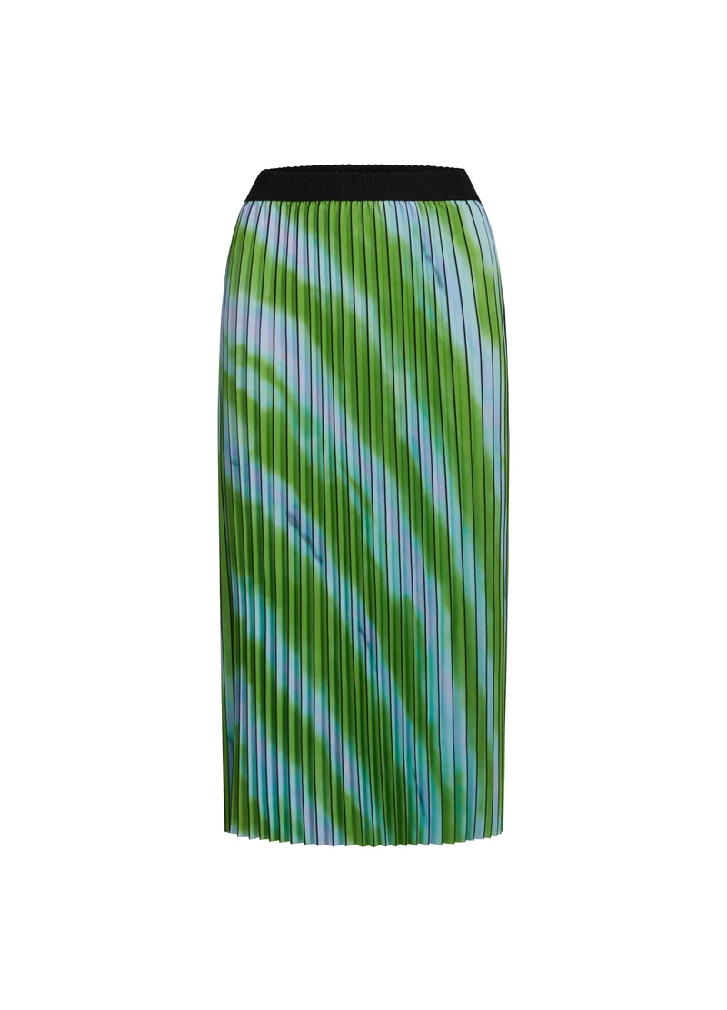 VECKAD KJOL M. BLEKT RANDIGT MÖNSTER - Faded stripe print