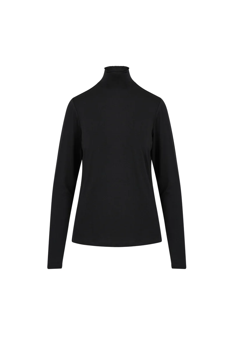 HEART SOFIA BLOUSE, HÖG HALS - Black