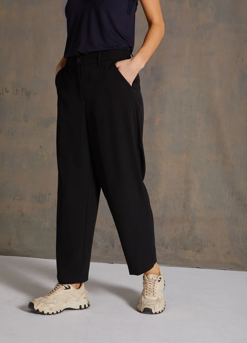 HEART LOOSE PANTS - Black