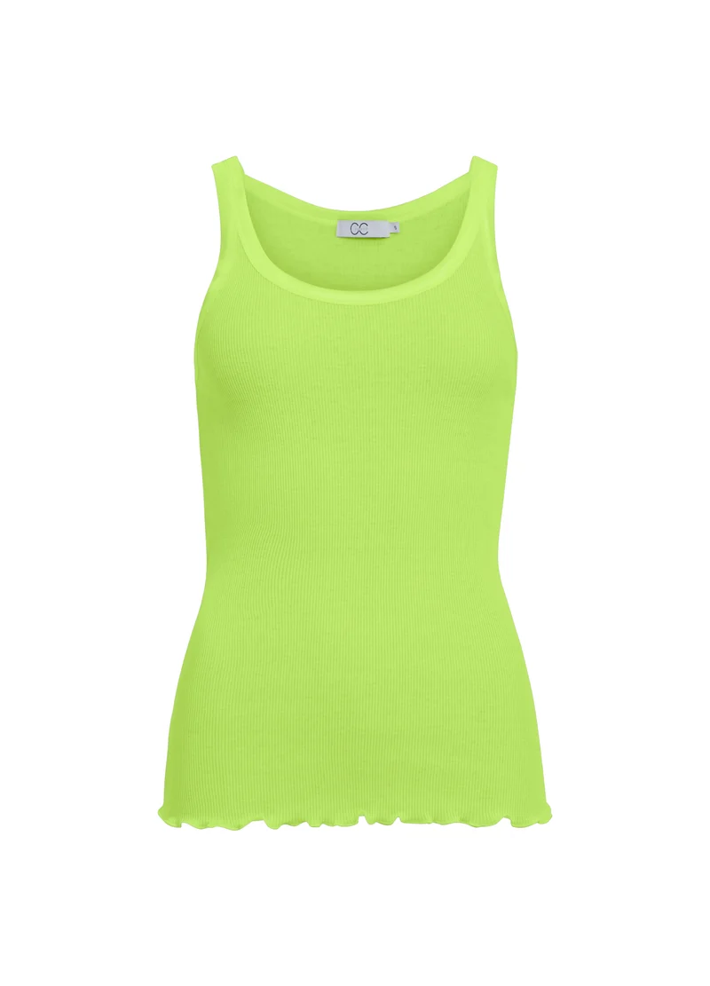 HEART SILK TOP - Flashy green