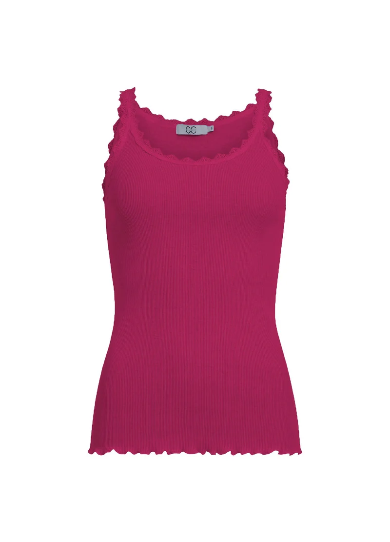 CC HEART SIDEN-TOP MED SPETS - Berry