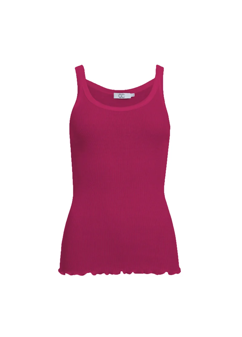 HEART SILK TOP - Berry