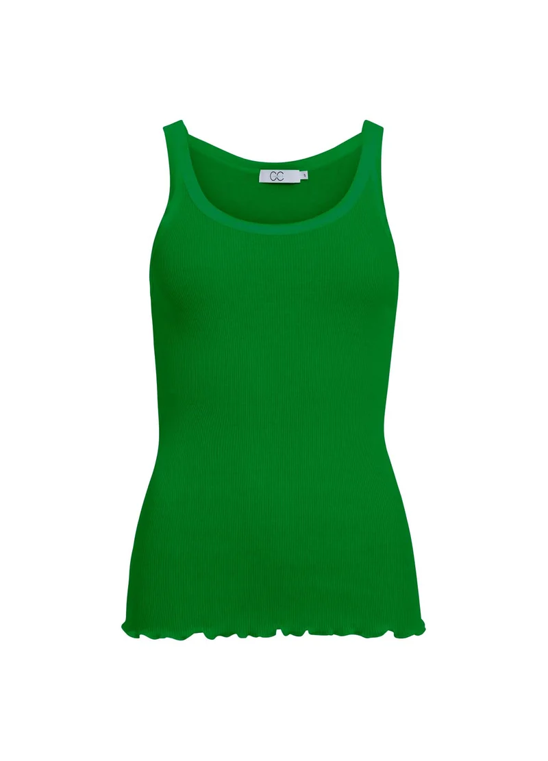 HEART SILK TOP - Emerald green