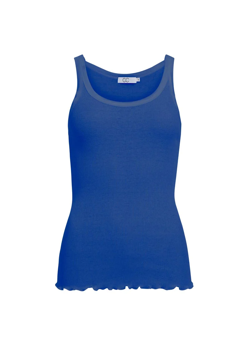 HEART SILK TOP - Cobalt Blue