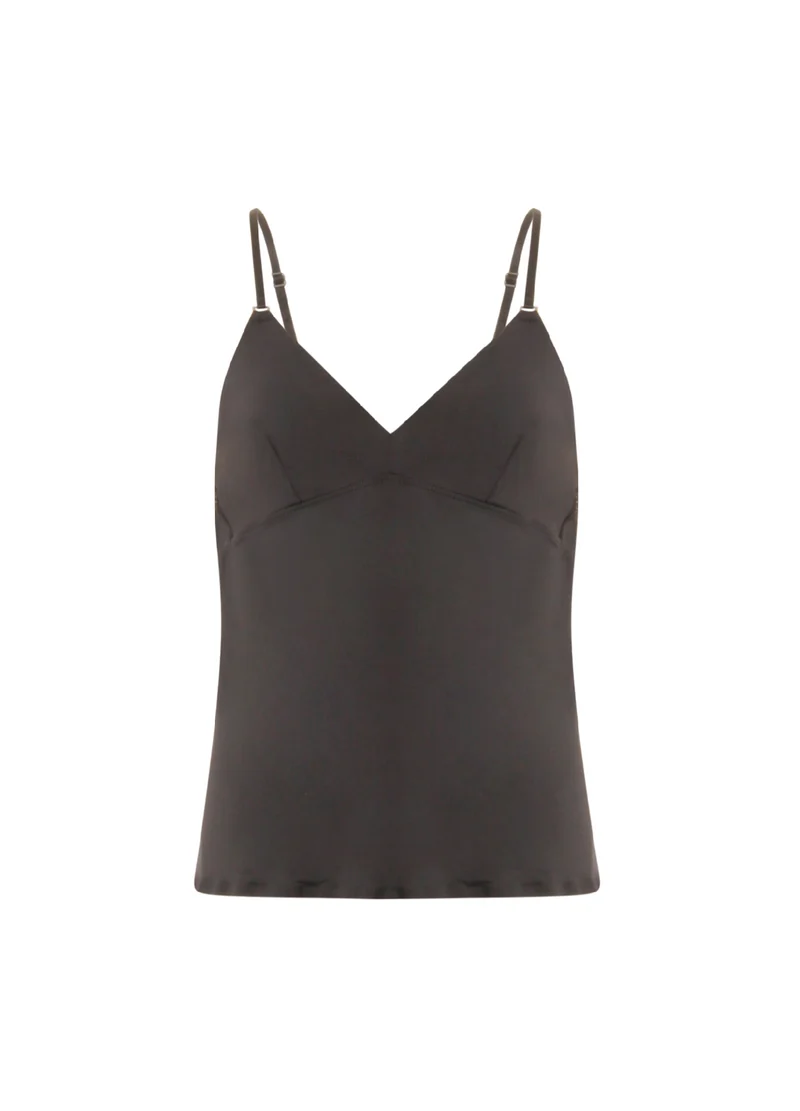 CC HEART RACERBACK TOP - Black