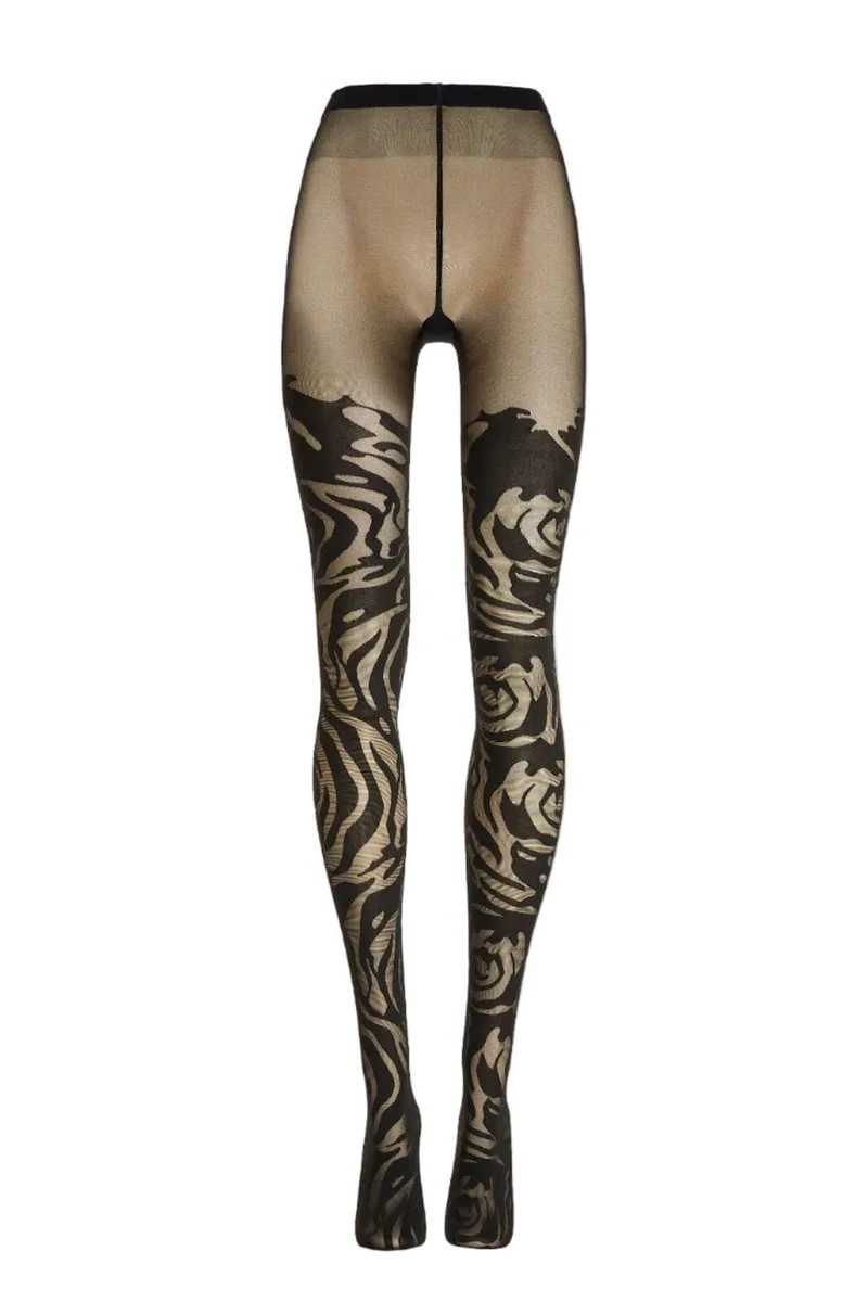 Wolford - Rose Shadow Tights 17683 - 9180 Black/black