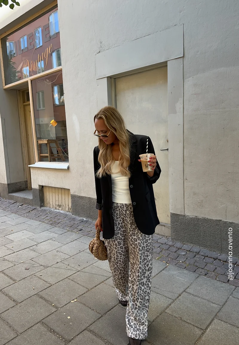 Wide Leg Shimmer Trousers