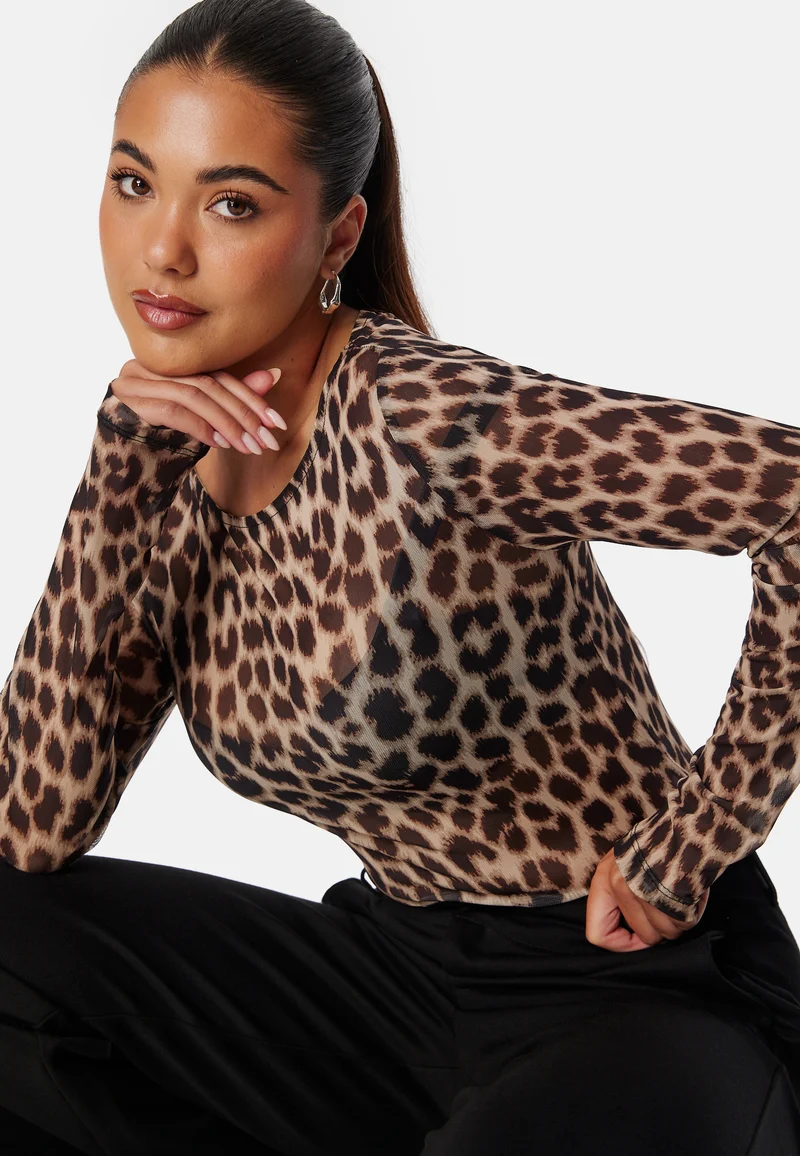 Long Sleeve Mesh Top