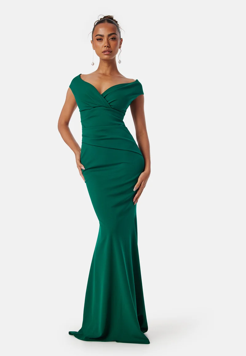 Bardot Pleat Maxi Dress