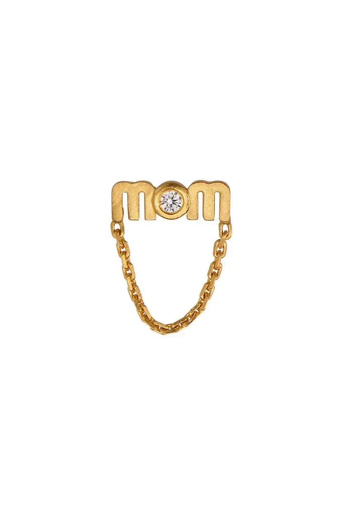 Stine A - Wow Mom Mini With Chain Earring - 1422-02-S