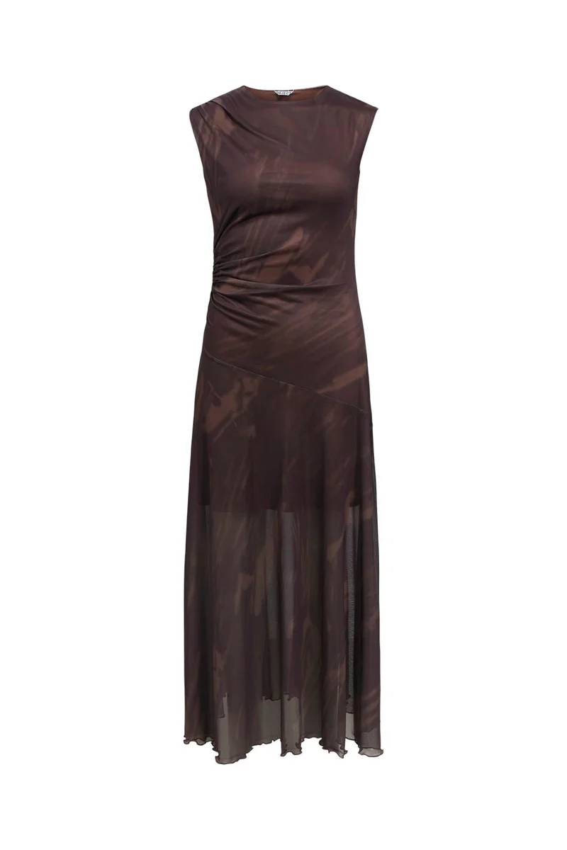 Object - Objnoelle S/L Long Dress 147 - 5180815 Chocolate Plum Carafe
